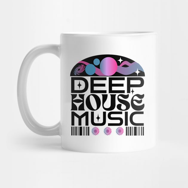 DEEP HOUSE  - Orbs And Stars (black/blue/pink) by DISCOTHREADZ 